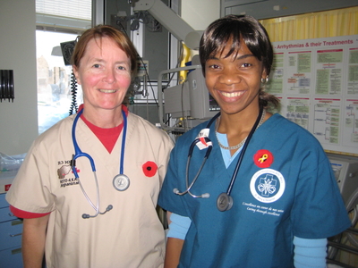 Dr. Heather Coombs and Solange Siné.